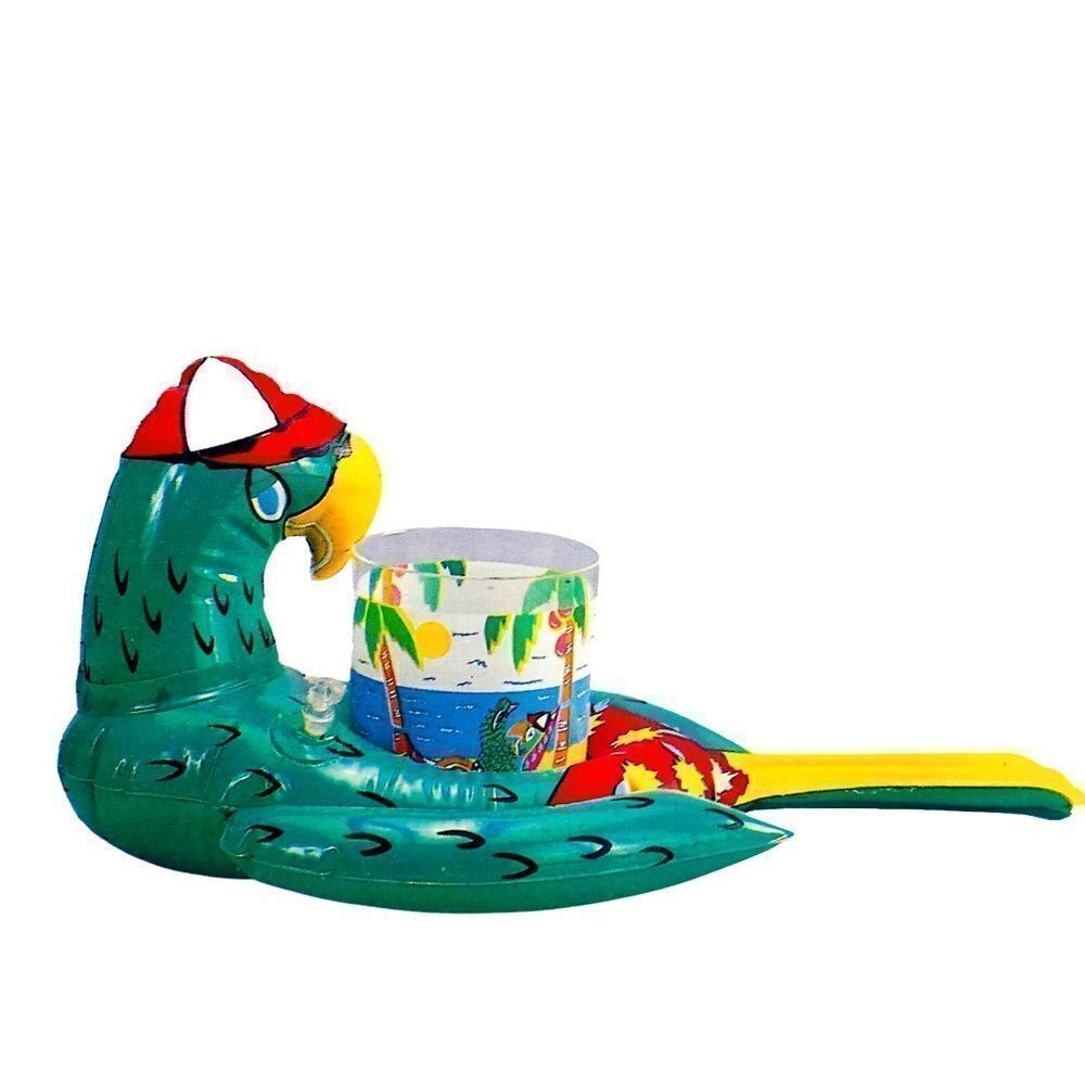 New Set of 4 Inflatable Drink Caddies & 4 Acrylic Double Old Fashioneds Cups